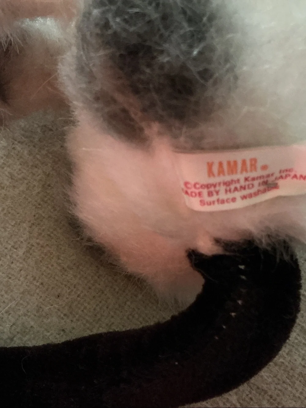 Plush Siamese-Style Cat Toy - Cream with Dark Brown Accents
